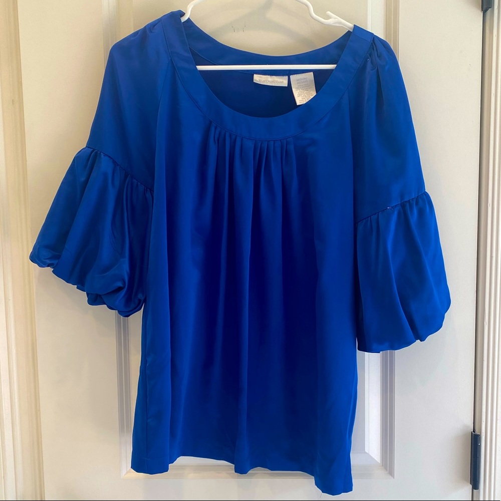 Royal Blue, Puff Sleeved Blouse